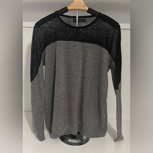 JET‎ John Eshaya Color-Blocked Gray and Black Long Sleeve Women's Top Size:PS